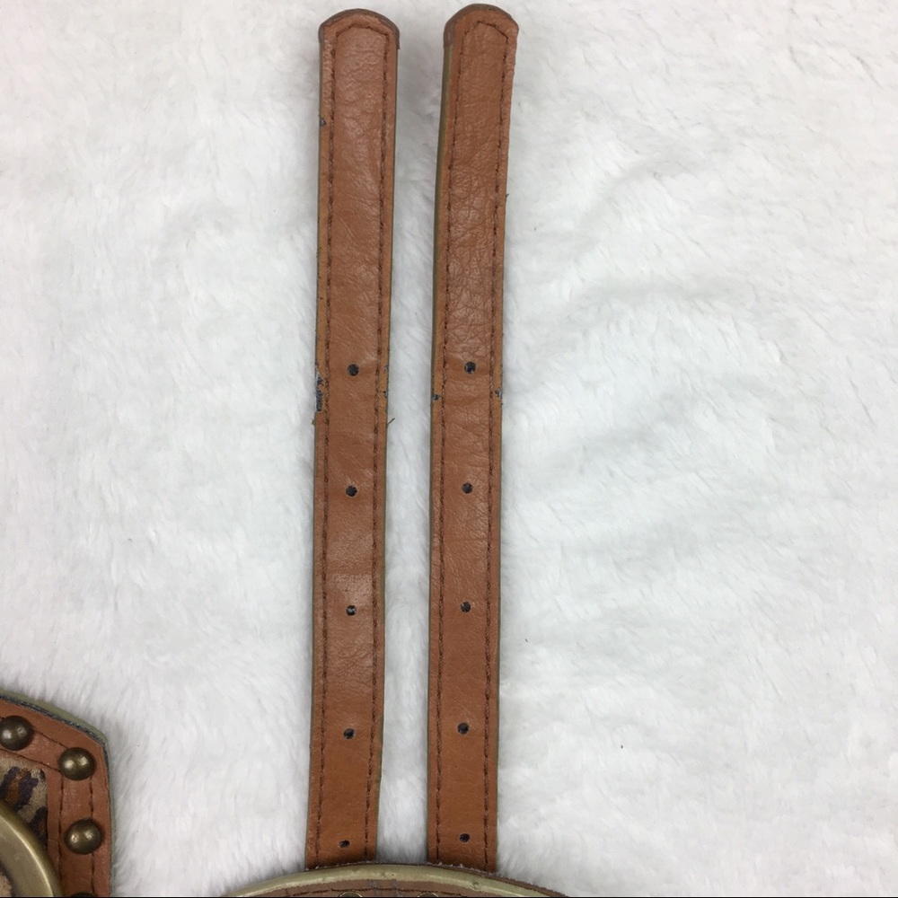 ⛱ NWT Leopard Animal Print Stretch Elastic Wide Statement Belt - Picture 8 of 8